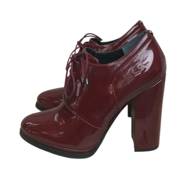 Guess Burgundy Patent Leather Heels - Picture 2 of 9